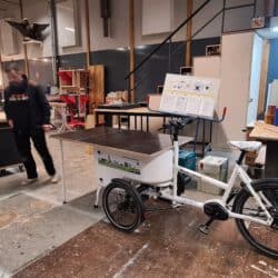 Möbel | Dialog-Fahrrad für ProPotsdam – Blick auf Rad in Werkstatt